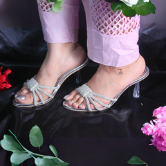 Silver Diamante Heel